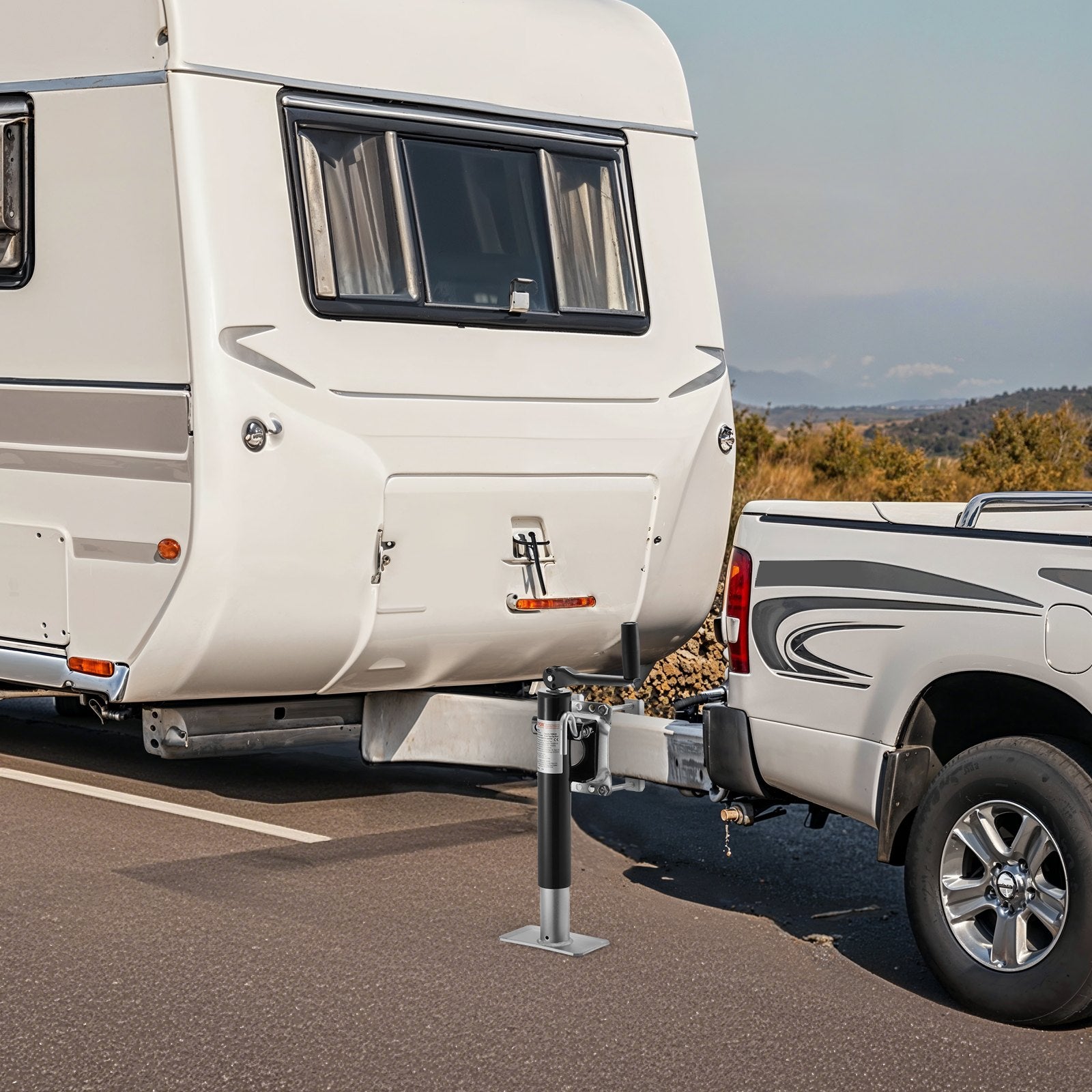 VEVOR Trailer Jack, 2000 lbs Dynamic Load Capacity, Heavy Duty Swivel Bolt-on Trailer Jack, 10" Lift Trailer Jack Stand with Handle for RV Trailer, Horse Trailer, Utility Trailer, and Yacht Trailer