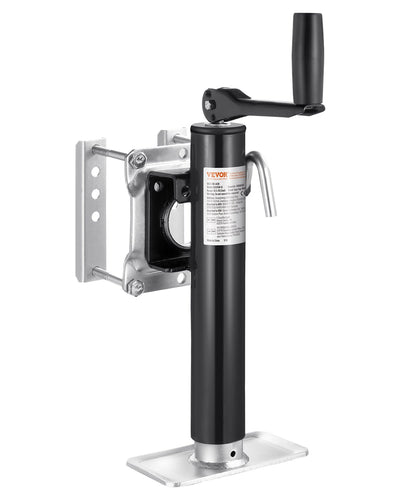 VEVOR Trailer Jack, 2000 lbs Dynamic Load Capacity, Heavy Duty Swivel Bolt-on Trailer Jack, 10" Lift Trailer Jack Stand with Handle for RV Trailer, Horse Trailer, Utility Trailer, and Yacht Trailer