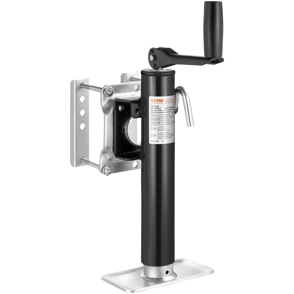 VEVOR Trailer Jack, 2000 lbs Dynamic Load Capacity, Heavy Duty Swivel Bolt-on Trailer Jack, 10" Lift Trailer Jack Stand with Handle for RV Trailer, Horse Trailer, Utility Trailer, and Yacht Trailer