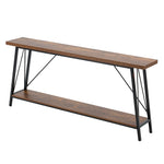 VEVOR Narrow Console Sofa Table, 70.9 inches Behind Couch Table, 2-Tier Long Entryway Table and Skinny Hallway Table, Narrow Sofa Table with Metal Frame, for Entryway, Hallway, Living Room & Bedroom