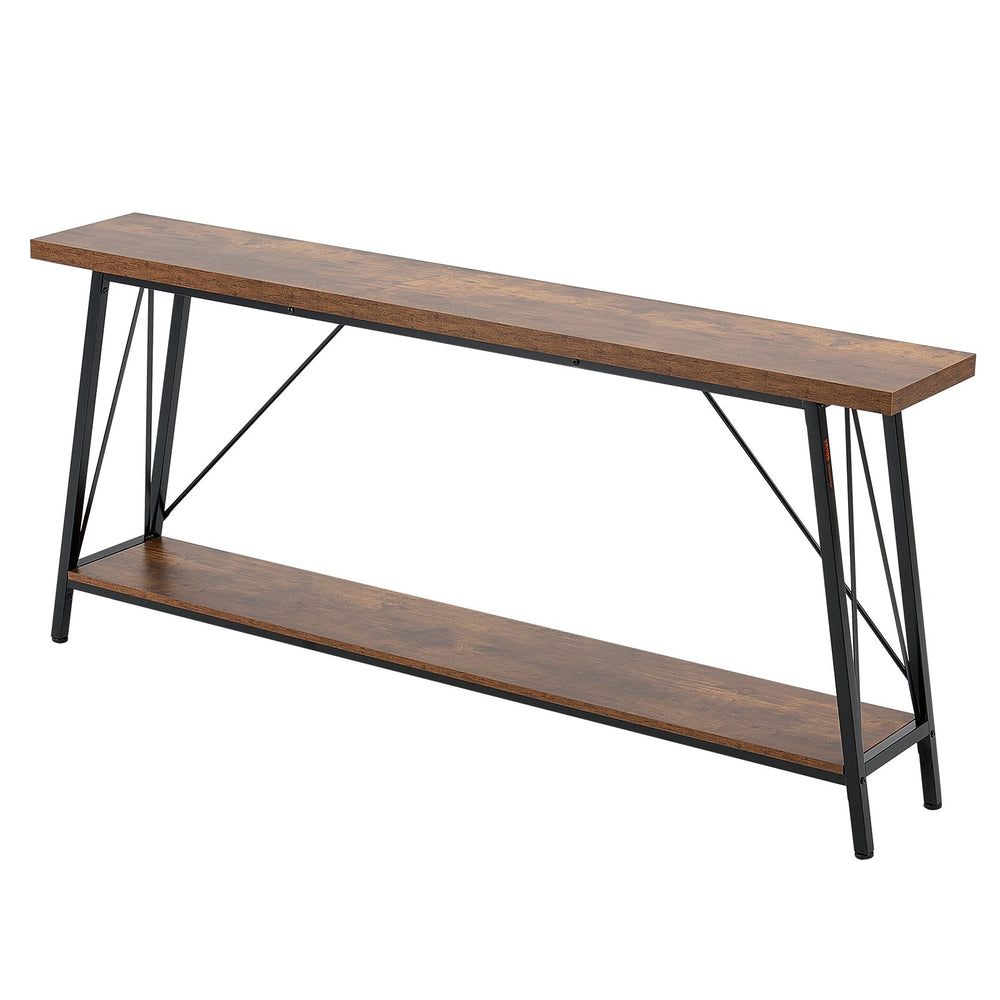 VEVOR Narrow Console Sofa Table, 70.9 inches Behind Couch Table, 2-Tier Long Entryway Table and Skinny Hallway Table, Narrow Sofa Table with Metal Frame, for Entryway, Hallway, Living Room & Bedroom