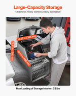 VEVOR Semi-Truck Step Tool Box, 457 x 695 x 645 mm Heavy Duty Aluminum Toolbox Side Mount, Waterproof Side Storage Saddle Step Box with T-Handle Lock & Keys for Semi Trucks, Flatbed Trailers