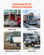VEVOR Semi-Truck Step Tool Box, 457 x 695 x 645 mm Heavy Duty Aluminum Toolbox Side Mount, Waterproof Side Storage Saddle Step Box with T-Handle Lock & Keys for Semi Trucks, Flatbed Trailers