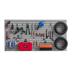 VEVOR Slat Wall Paneling, 8 x 4 ft, PVC Garage Slatwall with Accessories, Grey Slat Wall Easy-to-Install Adjustable Slatwall Panel with Coupling Structure & DIY Cutting, Fits for Storage & Display