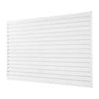 VEVOR Slat Wall Paneling, 8 x 4 ft, PVC Garage Slatwall with Accessories, White Slat Wall Easy-to-Install Adjustable Slatwall Panel with Coupling Structure & DIY Cutting, Fits for Storage & Display
