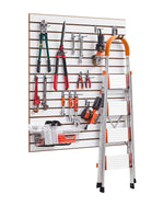VEVOR Slat Wall Paneling, 4 x 4 ft, MDF Garage Slatwall with Modular Design, White Slat Wall Easy-to-Install Adjustable Slatwall Panel with Coupling Structure & DIY Cutting, Fits for Storage & Display