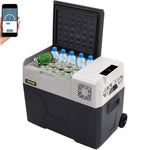 VEVOR Car Refrigerator, 12 Volt Car Refrigerator Fridge, 30 L Single Zone Portable Freezer with Wheels and Handle, -4℉-68℉, 12/24V DC and 100-240V AC Compressor Cooler for Outdoor, Camping