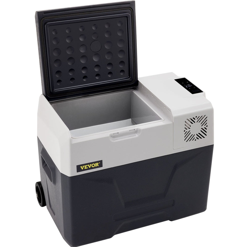 VEVOR Car Refrigerator, 12 Volt Car Refrigerator Fridge, 30 L Single Zone Portable Freezer with Wheels and Handle, -4℉-68℉, 12/24V DC and 100-240V AC Compressor Cooler for Outdoor, Camping