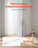 VEVOR Stainless Steel Wall Corner Protector, 50 x 50 x 1217 mm, 10 Pack Metal Corner Guards, 304 Stainless Steel Edge Trim 90-Degree Angle for Home,Office,Commercial Wall Protection, with 3m Tape