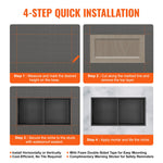 VEVOR 33.02 x 63.5 cm No Tile Shower Niche 304 Stainless Steel, Wall-Inserted Niche Recessed Double Shelves, Sealed Waterproof Rust-Resistant Modern Niche for Shower or Soap Storage Bathroom