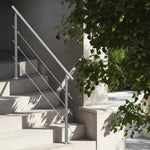 VEVOR 149.9 cm Handrails for Outdoor Steps 3 Crossbars Staircase for Porch Deck