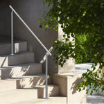 VEVOR Handrails for Outdoor Steps, 59 in/ 150cm Length Stair Hand Rail Kit, Transitional Stainless Steel Railings with Installation Kit, Double-column Staircase Handrails for Seniors,Porch & Deck