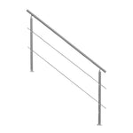 VEVOR 180.1 cm Handrails for Outdoor Steps 2 Crossbars Staircase for Porch Deck