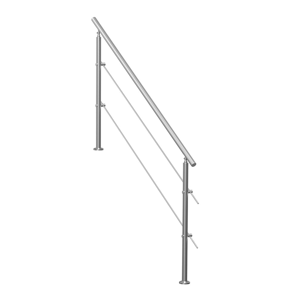 VEVOR 180.1 cm Handrails for Outdoor Steps 2 Crossbars Staircase for Porch Deck