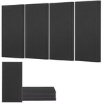VEVOR 4 PCS Acoustic Panels, 2 inch Thick 23.6 x 11.8 inch Fiberglass Sound Absorbing Panels, Self-adhesive Soundproof Wall Boards, for Studios, Office, Home Theater,Meeting Room, Black