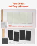 VEVOR 4 PCS Acoustic Panels, 2 inch Thick 23.6 x 11.8 inch Fiberglass Sound Absorbing Panels, Self-adhesive Soundproof Wall Boards, for Studios, Office, Home Theater,Meeting Room, Beige