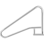 VEVOR Pool Rail 54x36" Pool Railing 304 Stainless Steel 250LBS Load Capacity Silver Rustproof Pool Handrail Humanized Swimming Pool Handrail with Blue Grip Cover & M8 Drill Bit & Self-taping Screws