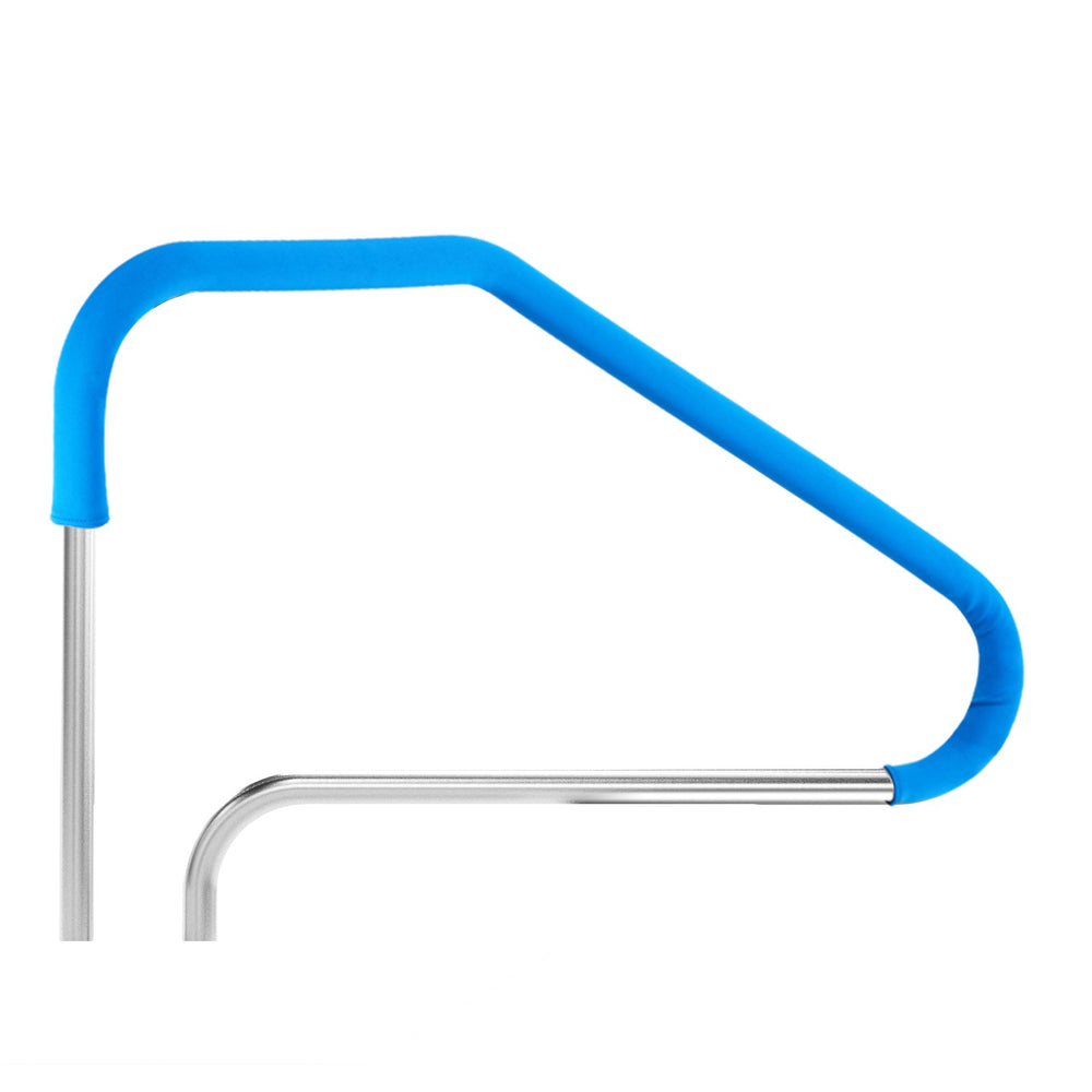 VEVOR Pool Handrail,46 x 37 inch Pool Railing, Stainless Steel (Pre-built) for Indoor/Outdoor Pools,Swimming Pool Railing for Decks,Rust-Proof Grab Bar with Blue Grip Cover&Accessories for Spas