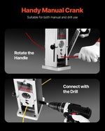VEVOR Manual Wire Stripping Machine, 1.5mm-40mm Copper Stripper with Hand Crank or Drill Powered, Visible Stripping Depth Reference, Portable Aluminum Frame Wire Peeler for Scrap Copper Recycling