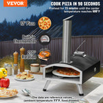 VEVOR 30.5 cm Outdoor Pizza Oven Portable Wood Pellet Pizza Oven Iron Spray Camping