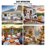 VEVOR 30.5 cm Outdoor Pizza Oven Portable Wood Pellet Pizza Oven Iron Spray Camping