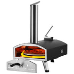 VEVOR 30.5 cm Outdoor Pizza Oven Portable Wood Pellet Pizza Oven Iron Spray Camping