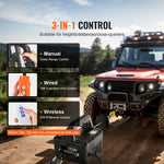 VEVOR 3-in-1 Portable Electric Hoist Winch 499 kg Wired/Wireless Remote Control