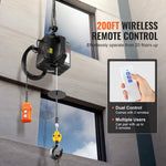 VEVOR 3-in-1 Portable Electric Hoist Winch 499 kg Wired/Wireless Remote Control