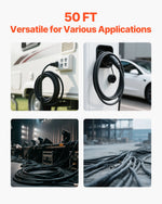 VEVOR 50 FT(15.24 m) 10AWG (6 mm²) Premium Electrical Power Cable Copper Extension Cord Wire