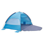 VEVOR Beach Tent Sun Shelter for 3 Person, UPF 50+ Protection, Portable Sun Shade Canopy with Carrying Bag & Sand Pockets, Lightweight and Easy Setup Beach Umbrella for Camping Fishing Outdoor Picnic