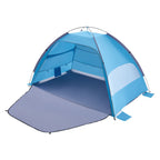 VEVOR Beach Tent Sun Shelter for 4 Person, UPF 50+ Protection, Portable Sun Shade Canopy with Carrying Bag & Sand Pockets, Lightweight and Easy Setup Beach Umbrella for Camping Fishing Outdoor Picnic