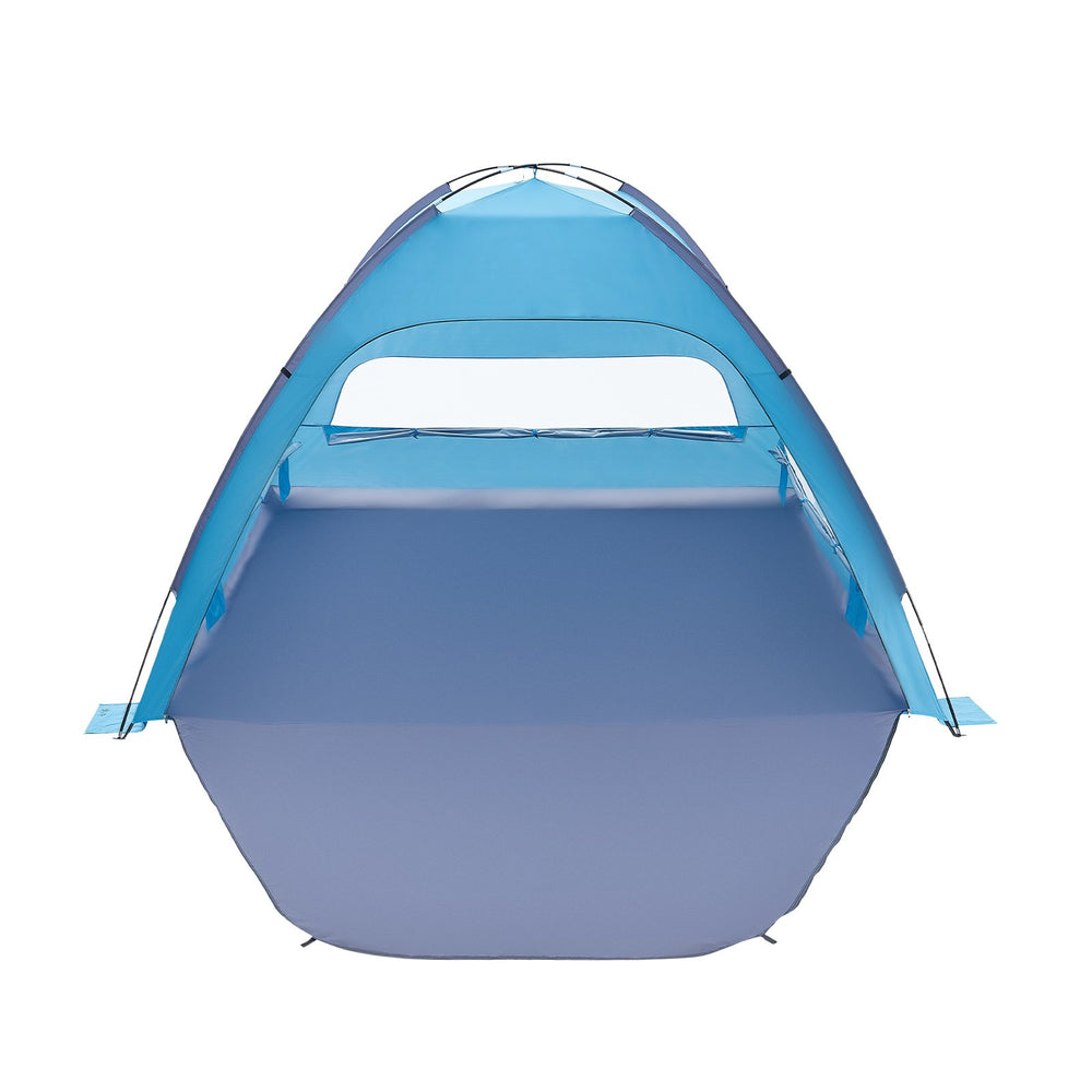 VEVOR Beach Tent Sun Shelter for 8 Person, UPF 50+ Protection, Portable Sun Shade Canopy with Carrying Bag & Sand Pockets, Lightweight and Easy Setup Beach Umbrella for Camping Fishing Outdoor Picnic