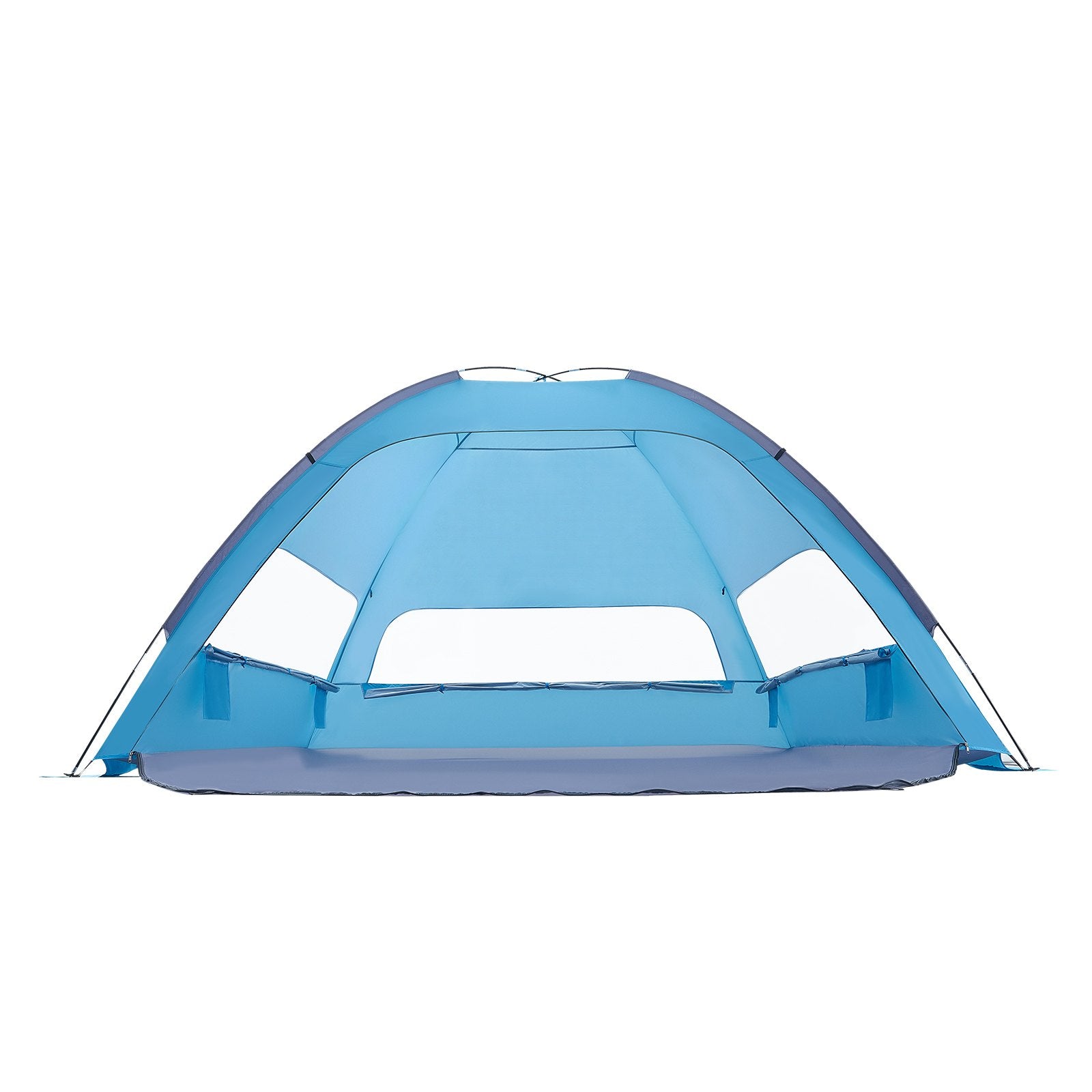 VEVOR Beach Tent Sun Shelter for 8 Person, UPF 50+ Protection, Portable Sun Shade Canopy with Carrying Bag & Sand Pockets, Lightweight and Easy Setup Beach Umbrella for Camping Fishing Outdoor Picnic