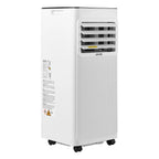 VEVOR Portable Air Conditioner, 7000 BTU 2kW 3-in-1 Standing Cooling Ac Unit, LED Touch Panel & Remote Control, 24h Timer, Cooling/Dehumidifier/Fan Mode for Room Indoor, White, Energy Efficiency: A