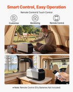 VEVOR Portable Camping Air Conditioner 3340 BTU, Tent AC Unit with Hose, Remote & Touch Control, 16-32 ℃ Adjustable, 150 m³/h High Airflow, Low Noise, Ideal for Tent, RV, Outdoor Cooling, Dark Grey