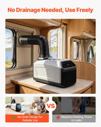 VEVOR Portable Camping Air Conditioner 3340 BTU, Tent AC Unit with Hose, Remote & Touch Control, 16-32 ℃ Adjustable, 150 m³/h High Airflow, Low Noise, Ideal for Tent, RV, Outdoor Cooling, Dark Grey