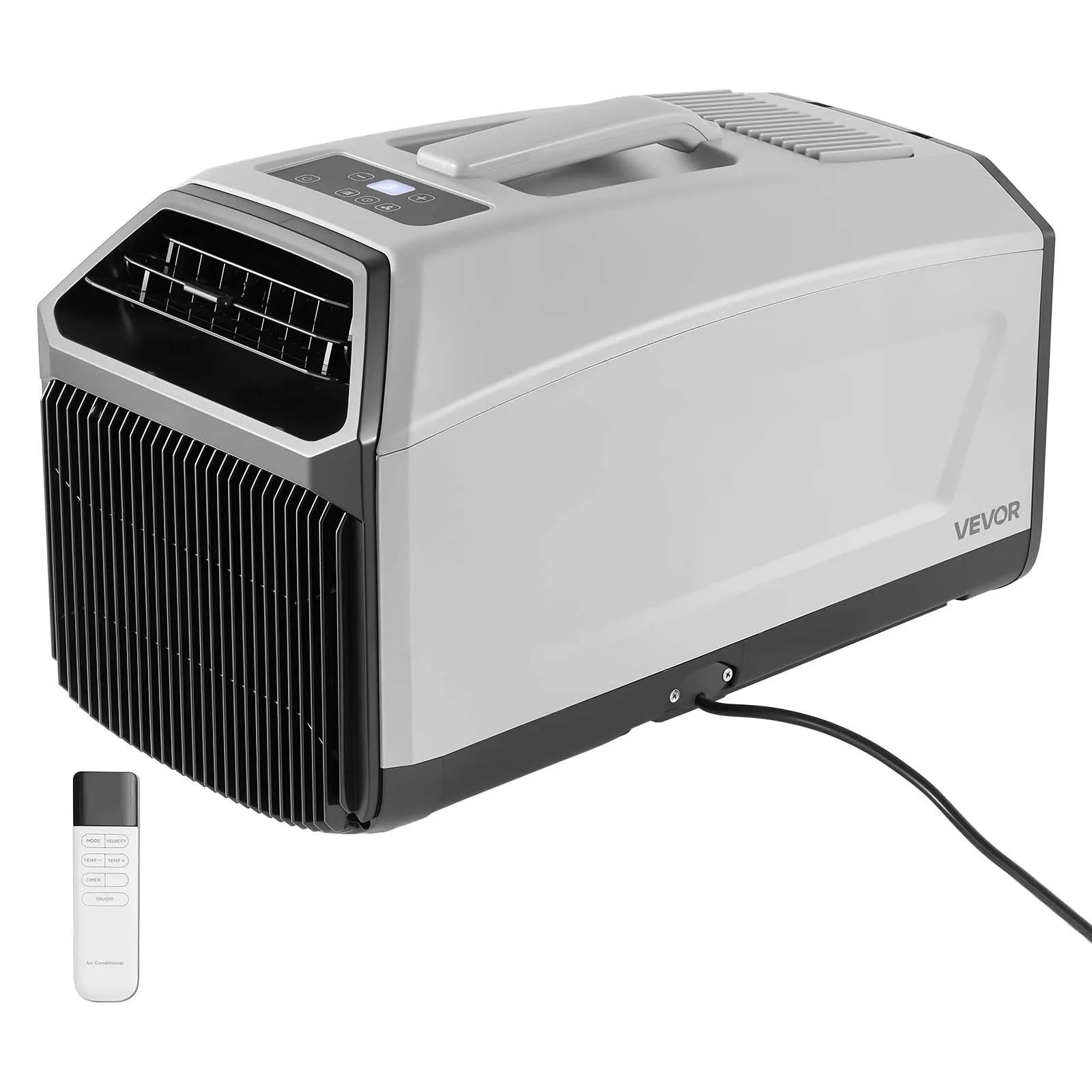 VEVOR Portable Camping Air Conditioner 3340 BTU, Tent AC Unit with Hose, Remote & Touch Control, 16-32 ℃ Adjustable, 150 m³/h High Airflow, Low Noise, Ideal for Tent, RV, Outdoor Cooling, Dark Grey