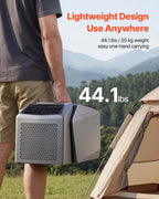 VEVOR Portable Camping Air Conditioner 4850 BTU, Dual Hose Split Tent AC Unit with Remote & Touch Control, 16–32°C Adjustable, 200 m³/h Airflow, 58dB Low Noise, for RV, Outdoor Cooling, Dark Grey