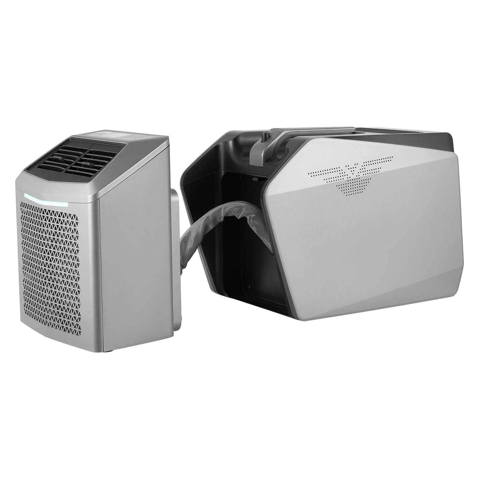 VEVOR Portable Camping Air Conditioner 4850 BTU, Dual Hose Split Tent AC Unit with Remote & Touch Control, 16–32°C Adjustable, 200 m³/h Airflow, 58dB Low Noise, for RV, Outdoor Cooling, Dark Grey