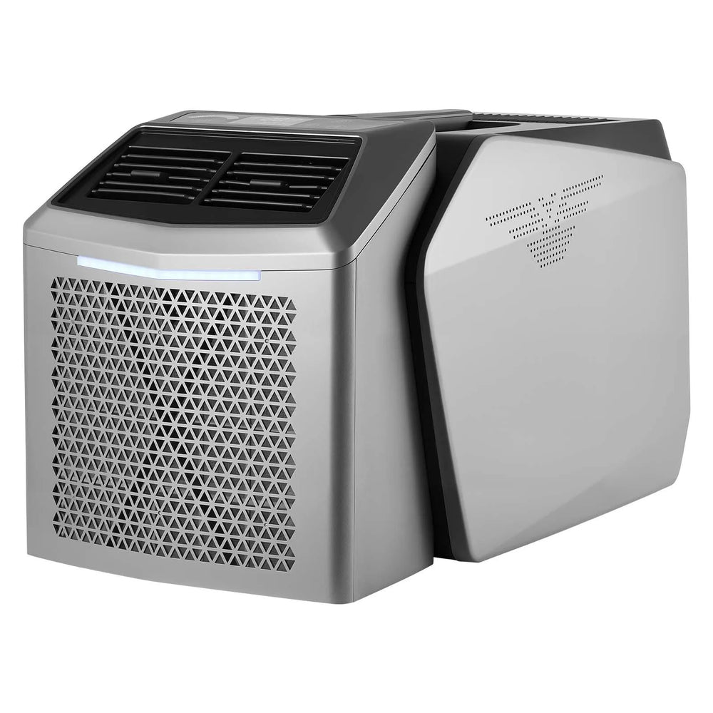 VEVOR Portable Camping Air Conditioner 4850 BTU, Dual Hose Split Tent AC Unit with Remote & Touch Control, 16–32°C Adjustable, 200 m³/h Airflow, 58dB Low Noise, for RV, Outdoor Cooling, Dark Grey