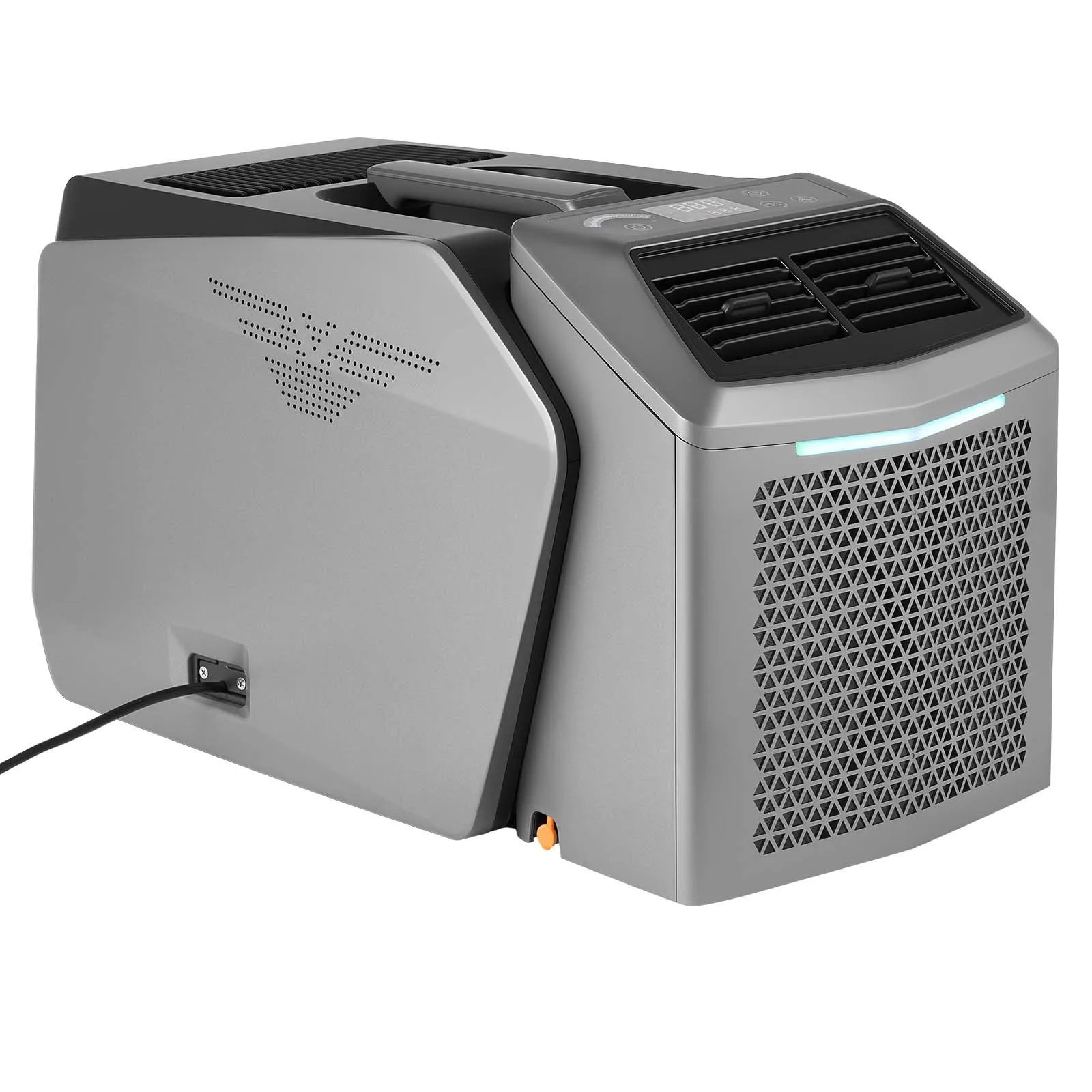 VEVOR Portable Camping Air Conditioner 4850 BTU, Dual Hose Split Tent AC Unit with Remote & Touch Control, 16–32°C Adjustable, 200 m³/h Airflow, 58dB Low Noise, for RV, Outdoor Cooling, Dark Grey