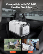 VEVOR Portable Camping Air Conditioner, 3000 BTU Tent AC Unit, 530W Cooling Only, Touch & Remote Control, 24H Timer, 200 m³/h Airflow, Compatible with DC24V/AC Power, for Tents, RVs, Camping, Outdoor