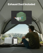 VEVOR Portable Camping Air Conditioner, 3000 BTU Tent AC Unit, 530W Cooling Only, Touch & Remote Control, 24H Timer, 200 m³/h Airflow, Compatible with DC24V/AC Power, for Tents, RVs, Camping, Outdoor