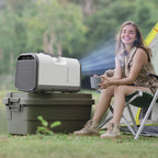 VEVOR Portable Camping Air Conditioner, 3000 BTU Tent AC Unit, 530W Cooling Only, Touch & Remote Control, 24H Timer, 200 m³/h Airflow, Compatible with DC24V/AC Power, for Tents, RVs, Camping, Outdoor