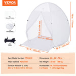 VEVOR Spray Paint Shelter Portable Spray Paint Tent Booth 152.4x152.4x177.8 cm Pop Up