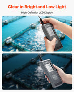 VEVOR Dissolved Oxygen Meter, 0.0-20.0 mg/L Measurement Range, Portable Dissolved Oxygen Tester Kit with 4 m Electrode Cable, Membrane Set and Carrying Case, Data Sets Storage, DO Meter for Ponds