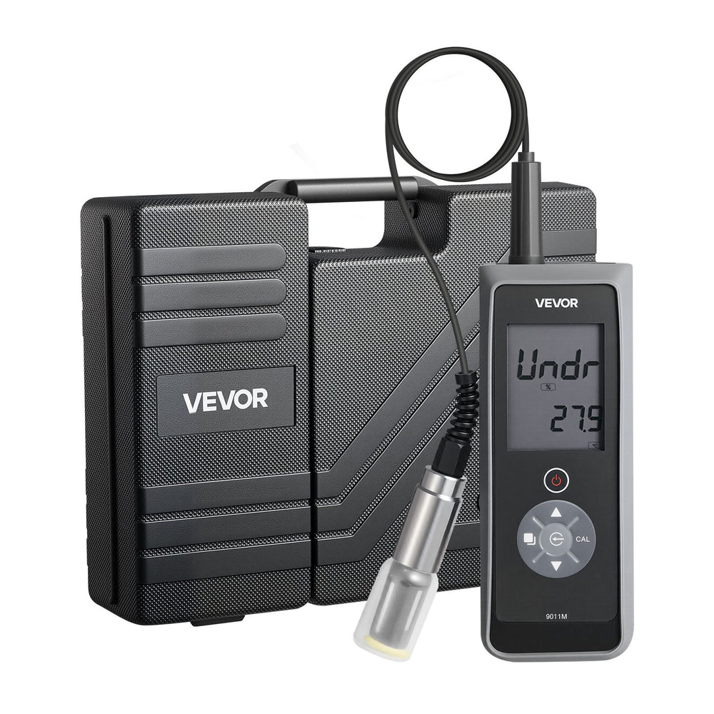 VEVOR Dissolved Oxygen Meter, 0.0-20.0 mg/L Measurement Range, Portable Dissolved Oxygen Tester Kit with 4 m Electrode Cable, Membrane Set and Carrying Case, Data Sets Storage, DO Meter for Ponds