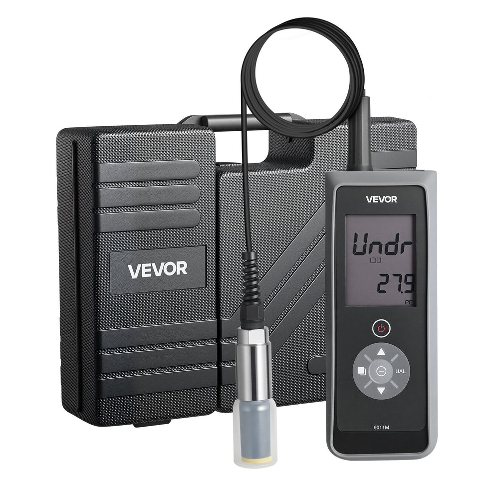 VEVOR Dissolved Oxygen Meter, 0.0-20.0 mg/L Measurement Range, Portable Dissolved Oxygen Tester Kit with 4 m Electrode Cable, Membrane Set and Carrying Case, Data Sets Storage, DO Meter for Ponds