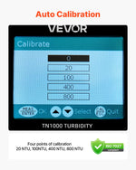 VEVOR Turbidity Meter, 0–1000 NTU Measuring Range, ISO 7027 Compliant, Portable Red Light Turbidimeter, Quick Reading, with Calibration Solutions, Sample Vials, and Carry Case, for Field and Plant