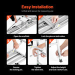 VEVOR Work Platform, 4 Gear Adjustable Height, Folding Alloy Steel Step Ladder, Portable Scaffolding Platform, 880 lb Load Capacity, Non-Slip Rubber Feet, Drywall Painting Stool, Cleaning &amp; Washing